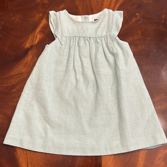 Janie and Jack Ice Blue Wool Dress size 6-12mo - Picture 1 of 7